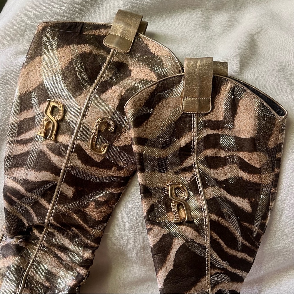 RARE Authentic Vintage Roberto Cavalli Boots **Damaged*** - Picture 2 of 10